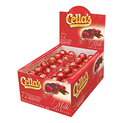 Cella's Milk Chocolate Covered Cherries, 72-Count Box