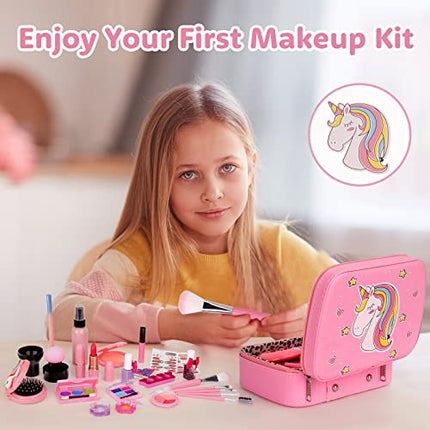 Kids Makeup Kit for Girls, Real Washable Makeup Set for Girls, Makeup for Kids, Girl Toys Princess Play Makeup Kit, Children Makeup Kit with Cosmetic Case Birthday Gifts for 4 5 6 7 8 Years Old Girls in India