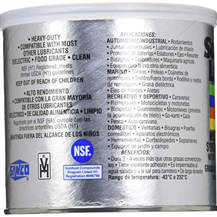 Super Lube 41160 Synthetic Grease (NLGI 2), 14.1 oz Canister, Translucent White in India