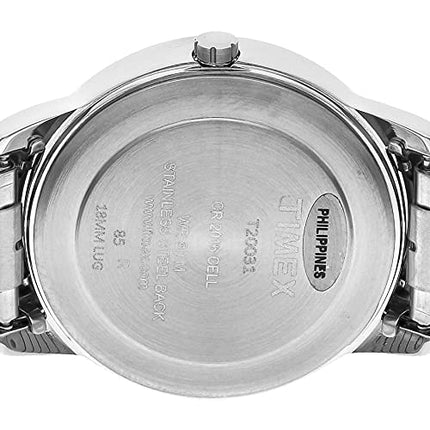 Buy Timex Men's T20031 Easy Reader 35mm Silver-Tone Stainless Steel Expansion Band Watch India