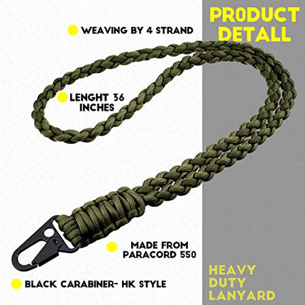 Buy Frienda Heavy Duty Paracord Lanyard Necklace Whistles Strap Braided 550 Keychain Lanyard for Out in India