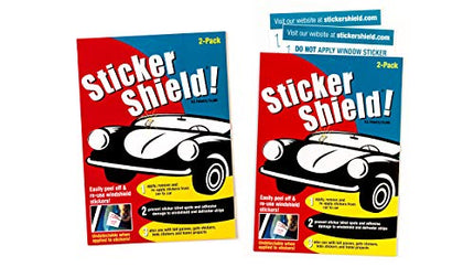 STICKER SHIELD - Windshield Sticker Applicator for Easy Application, Removal and Re-Application from Car to Car - 4 inch x 6 inch Sheets (2 Packs (4 Sheets Total)) in India