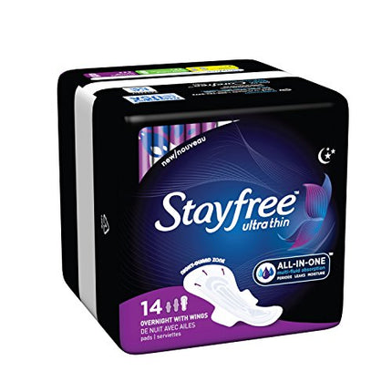 Stayfree Ultra Thin Overnight Pads with Wings - 14 Ct (Pack of 2) in India