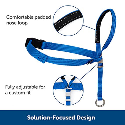 PetSafe Gentle Leader No-Pull Dog Headcollar - The Ultimate Solution to Pulling - Redirects Your Dog's Pulling For Easier Walks - Helps You Regain Control - Medium , Royal Blue