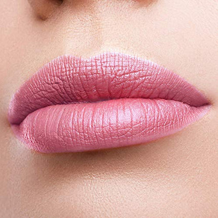 Girl wearing the Palladio Pink Lip Stain lipstick