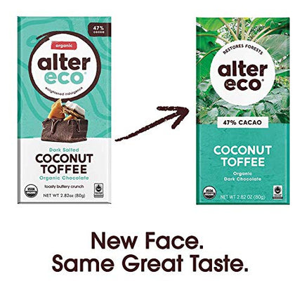 Buy Alter Eco Americas Organic Chocolate Bar - Dark Coconut Toffee - 2.82 oz Bars - Case of 12 India