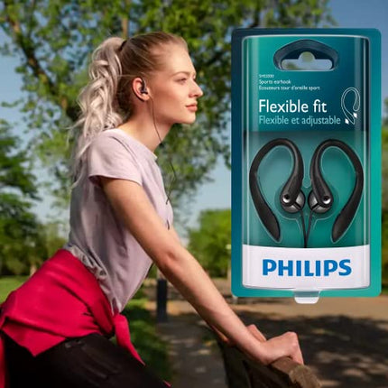 Philips SHS3200BK/37 Flexible Earhook Headphones, Black in India
