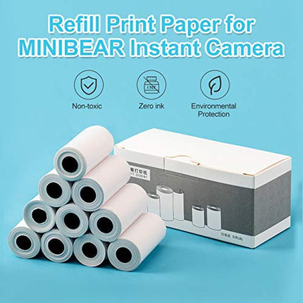 Buy 10 Rolls Print Paper for Kids Instant Print Camera Refill Print Paper Works with MINIBEAR VTech in India.
