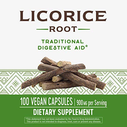 Buy Nature's Way Premium Herbal Licorice Root, 900 mg per serving, 100 Vcaps India