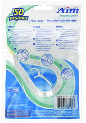 Aim Precision Floss Picks with Fluoridex Thread 50 ct (Pack of 6) in India