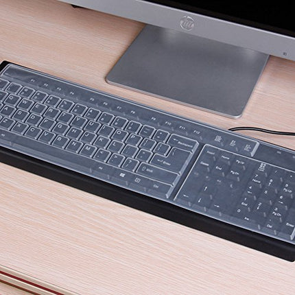 Buy Clear Desktop Computer Keyboard Cover Skin for PC 104/107 Keys Standard Keyboard, Anti Dust Waterproof Keyboard Protector Skin India