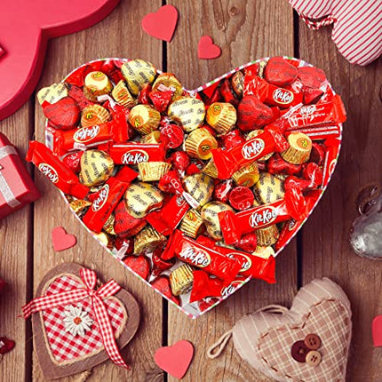 Valentine's Day Chocolate Candy Bar Assortment HERSHEY'S KISSES, Peanut Butter Hearts, KITKAT (3 Pound Bag - Approx. 170 Count)