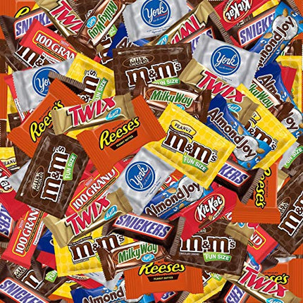 Bundle with (80 Ounce) Variety Assortment Mix Bulk Pack Chocolate M&M's, Snickers, Milky Way, Reese's, York, 100 Grand, Almond Joy, and many more.