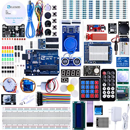 ELEGOO UNO R3 Project Most Complete Starter Kit w/ Tutorial Compatible with Arduino IDE (63 Items)