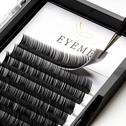 Eyelashes Extension 0.15mm C Curl 11mm Semi Permanent False Eyelash Extensions Natural Individual Silk Lashes Supplies Salon Perfect Use by EYEMEI (0.15-C-11mm)