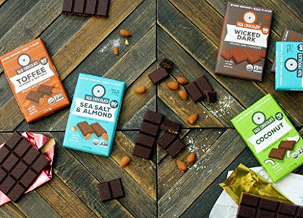 Buy Taza Chocolate Organic Amaze Bar 80% Stone Ground, Sea Salt Almond, 2.5 Ounce (10 Count), Vegan India