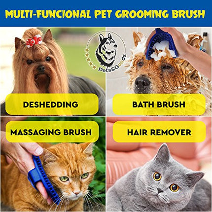 Dog Grooming Brush - Dog Bath Brush - Cat Grooming Brush - Dog Washing Brush - Rubber Dog Brush - Dog Hair Brush - Dog Shedding Brush - Pet Shampoo Brush for Dogs and Cats with Short or Long Hair in India