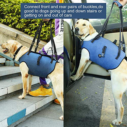Coodeo Dog Lift Harness, Pet Support & Rehabilitation Sling Lift Adjustable Padded Breathable Straps for Old, Disabled, Joint Injuries, Arthritis, Loss of Stability Dogs Walk (Blue, XL) in India