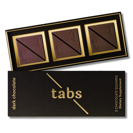 Tabs Chocolate Bars (1 Box) | Dark Chocolate Bar to Improve Mood & Performance | Vitality, Arousal and Energy | Vegetarian, Gluten-Free for Men & Women in India