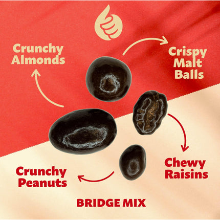 Bridge Mix - Dark Chocolate Covered Candy, Raisins and Nuts - 2-Pound Bag