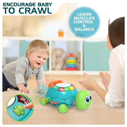 crawling toys for infants-Musical Toy--Moving Toy-Educational Toy--educational toys for 1 year old-Turtle Toy