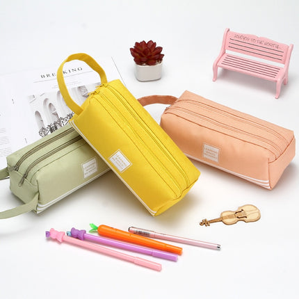 Large Capacity Pencil Case::zipper pencil pouch::zipper pouch canvas::Stationery Pencil Case::pencil case with stationery::pencil pouch zipper::pouch with zipper