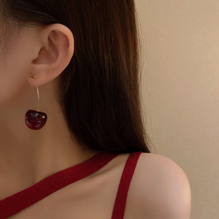 Western Earring-Hanging Earrings-korean fashion earrings-Cherry Earrings-western wear earrings