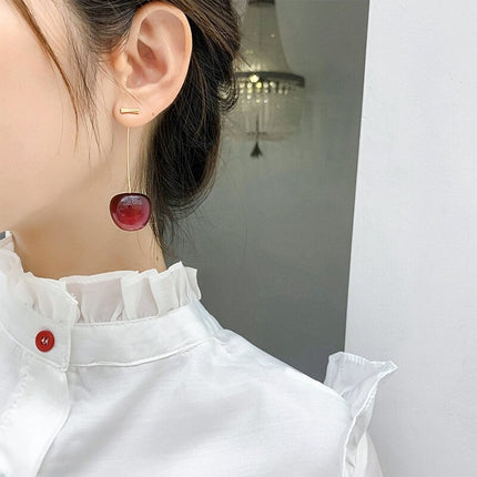 Western Earring-Hanging Earrings-korean fashion earrings-Cherry Earrings-western wear earrings