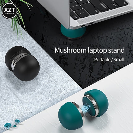 Foldable Portable Laptop Stand with Cooling featureMagnetic Suction, Mushroom Stand for Cooling