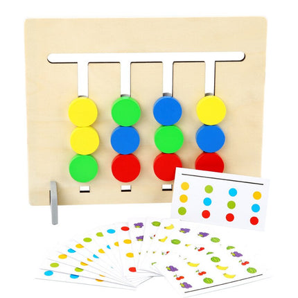 Educational Toy-slide puzzle game-montessori toys wood-Montessori Educational Toy-wooden puzzle brain teaser-Wooden Puzzle-Montessori Toy