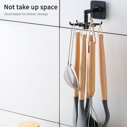 360-Degree Rotatable Six Hooks- Storage Hooks for Home Kitchen and Bathroom